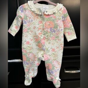 Laura Ashley baby floral footed onsie